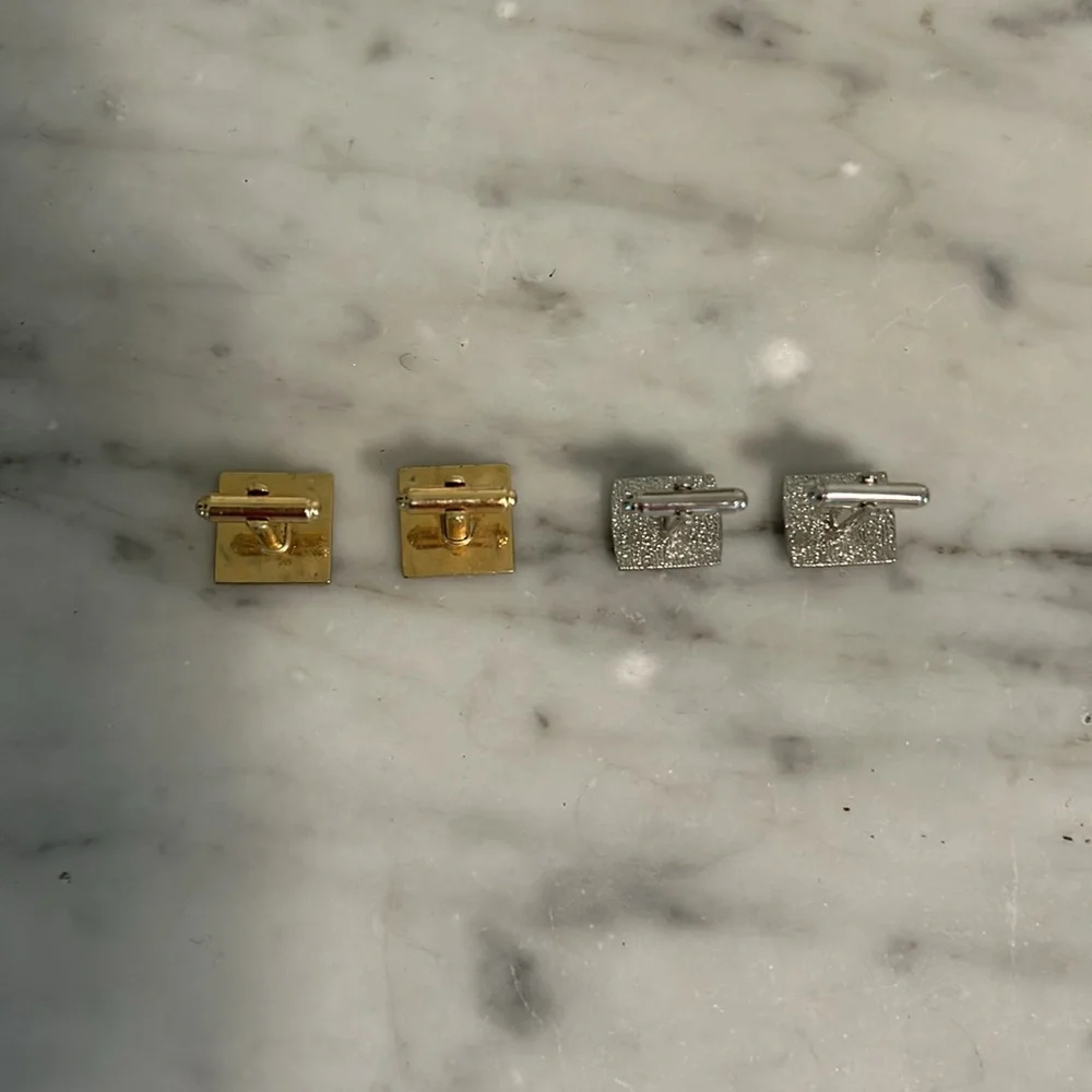 Vintage Men’s Jewelry Cufflinks Two Pairs